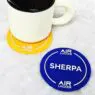 Wholesale promotion custom round soft pvc car cup holder tea coaster classic style for coffee and customizable