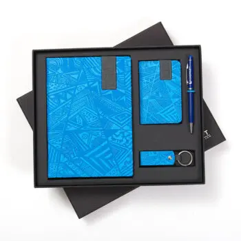 Elegent a5 notebook with 16gb usb flash drive and pen and power bank business corporate gift set for exhibition