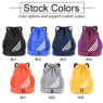Custom gym draw string sport portable nylon oxford drawstring bag with logo