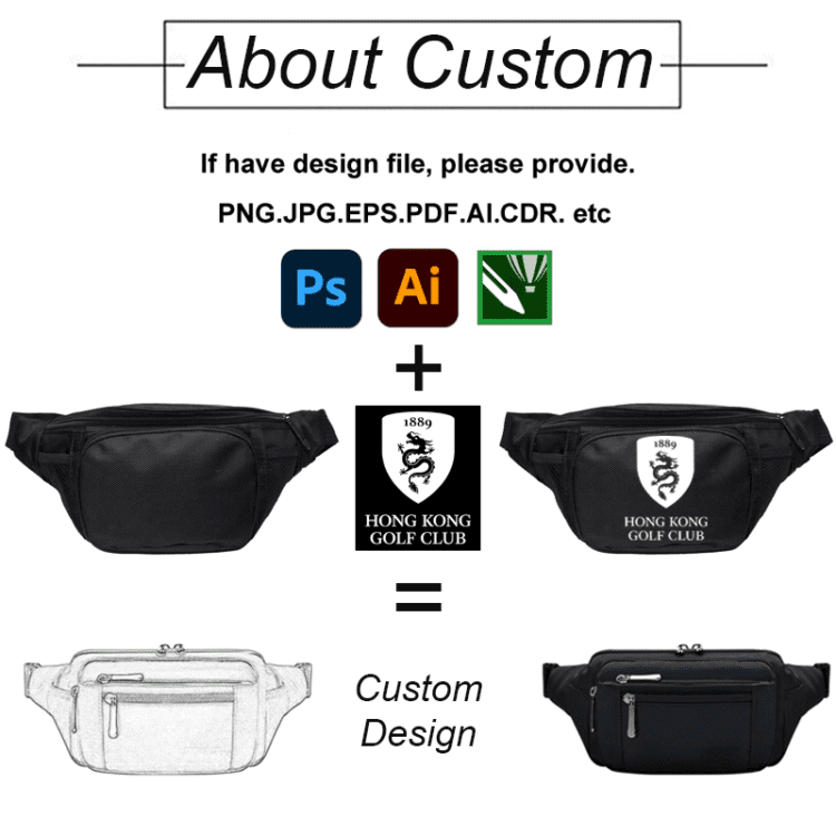 Custom logo luxury crossbody fanny pack adjustable workout running belt chest bag