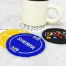 Wholesale promotion custom round soft pvc car cup holder tea coaster classic style for coffee and customizable