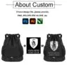 Custom gym draw string sport portable nylon oxford drawstring bag with logo
