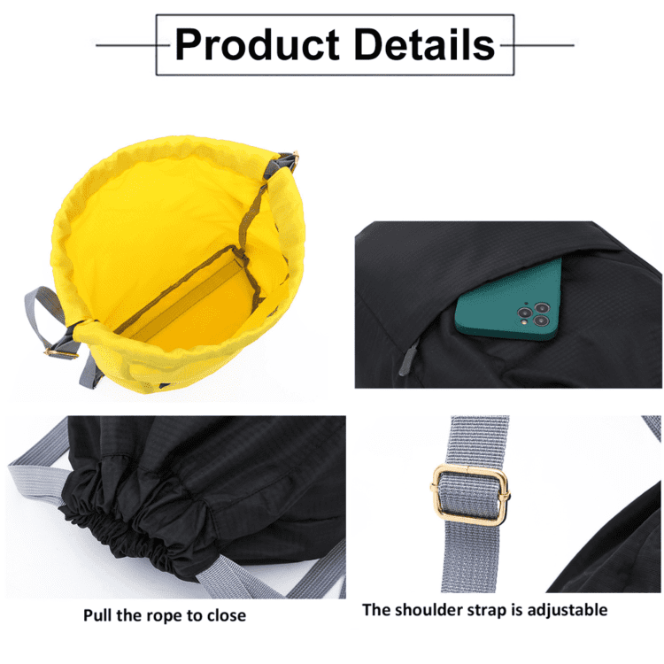Custom drawstring backpack bag waterproof gym draw string sport portable nylon backpack drawstring bag