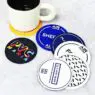Wholesale promotion custom round soft pvc car cup holder tea coaster classic style for coffee and customizable