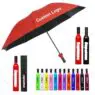 Promotional windproof umbrella wine bottle shape automatic rain men women custom business male large umbrellas with 0% printing