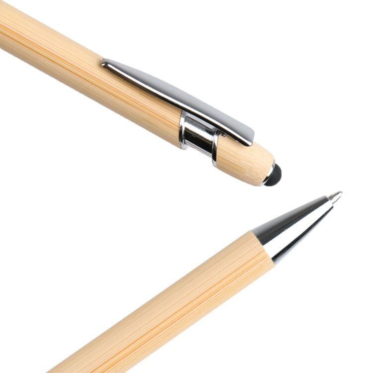 Retractable bamboo ballpoint pen black ink sustainable pens for writing office products wooden bamboo ballpoint pen