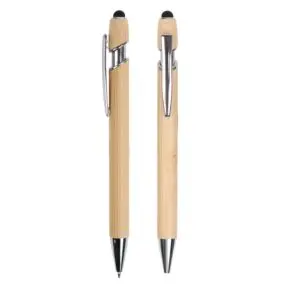 Retractable bamboo ballpoint pen black ink sustainable pens for writing office products wooden bamboo ballpoint pen