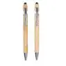 Retractable bamboo ballpoint pen black ink sustainable pens for writing office products wooden bamboo ballpoint pen