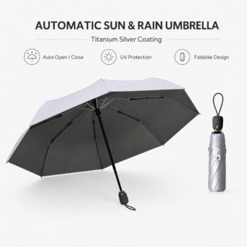 titanium silver coating foldable umbrella panan