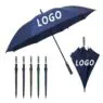 Wholesale 30 inch large windproof logo prints big luxury promotional branded custom golf umbrella