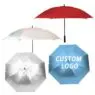 Wholesale 30 inch large windproof logo prints big luxury promotional branded custom golf umbrella