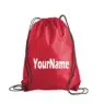Wholesale custom polyester nylon gift pull string shoe bags bulk hiking sport gym yoga drawstring backpack bag with logo print