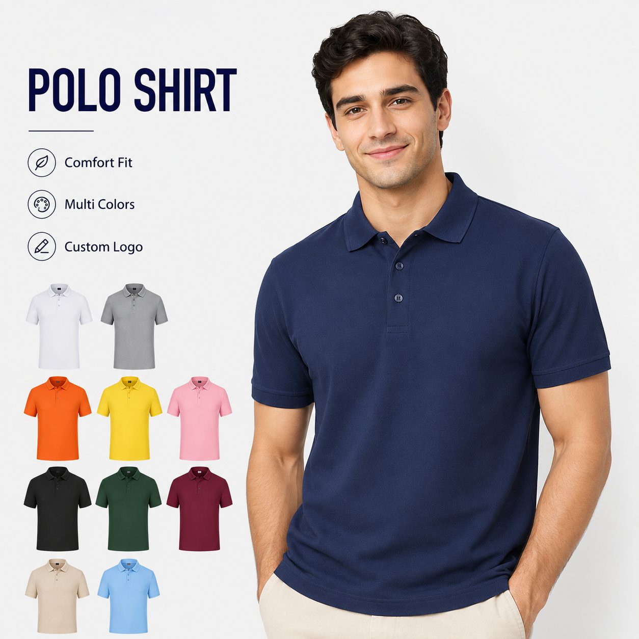 180gsm cotton embroidered polo shirt rox 180gsm cotton embroidered polo shirt rox