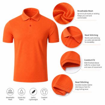 180gsm quick dry mesh polo shirt kassar 1