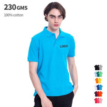 230gsm 100 cotton custom mens golf polo shirt