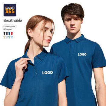 47 cotton 40 nylon mbroidered mens golf polo shirts