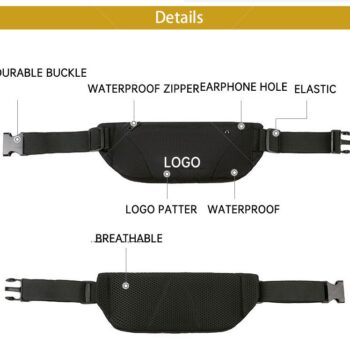 Outdoor hiking cycling running fitness elastic men women pochete slim impermeavel chic sports waist belly belt pack bag