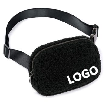 Custom logo fanny pack crossbody belt bag mobile phone bag fleece waterproof fanny pack for gymnasium