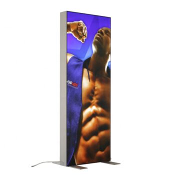Custom aluminum profile double sides polyester fabric silicon frameless free standing led backlit advertising light box