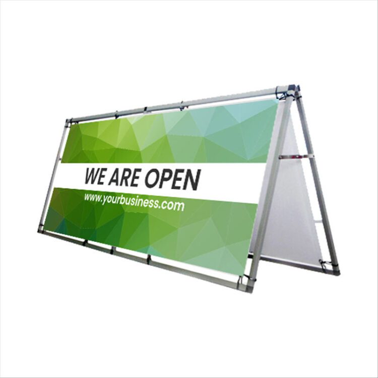 Double-sided pvc vinyl a-frame banner - custom logo foldable banner