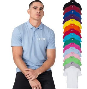 Custom logo printing new design mens wear clothing black polo shirt plain blank sport t shirts