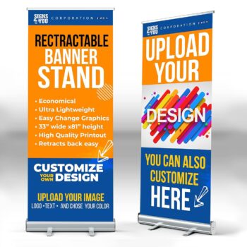 Custom retractable banner stand - personalized roll up banners
