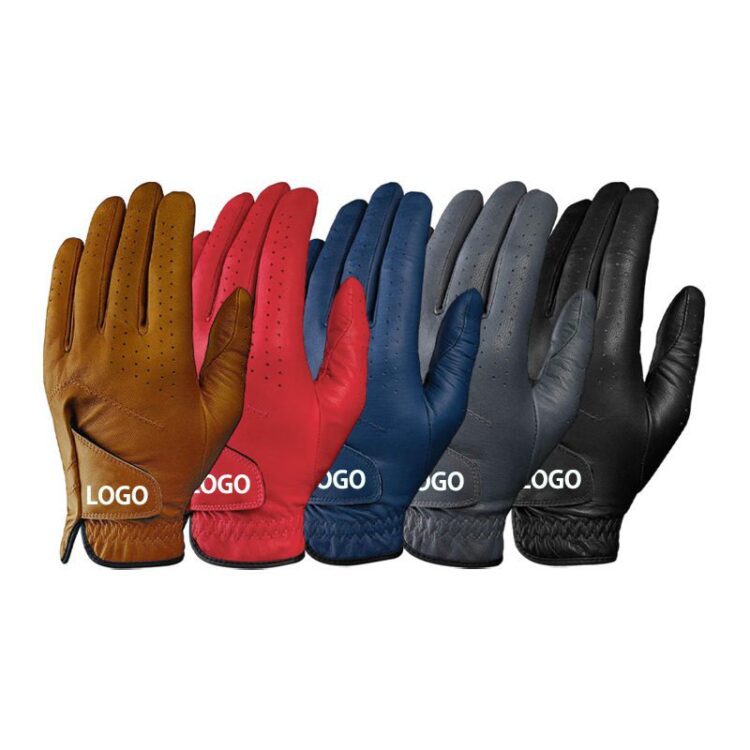 Factory design women golf gloves logo custom golf gloves colourful golf gloves