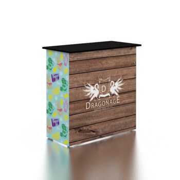 Aluminum promotion portable trade show light weight quick assemble tension fabric pop up display counters