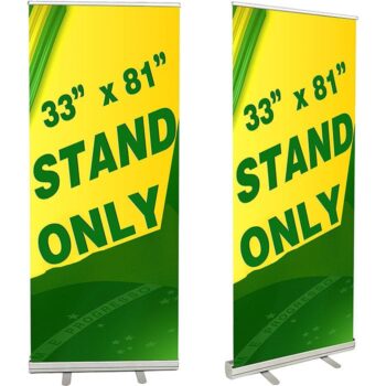 Custom retractable 8ft roll up banner stand - high-end display
