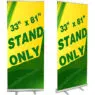 Custom retractable 8ft roll up banner stand - high-end display