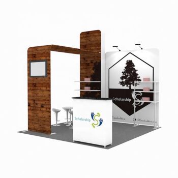 Portable new design aluminum reusable custom exhibit tradeshow display bacdrops exhibition trade show booth