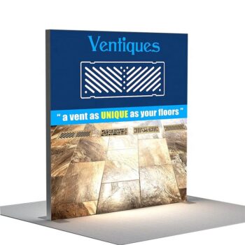 Custom aluminum profile modular led booth stand back lit portable polyester fabric tool free advertising light box