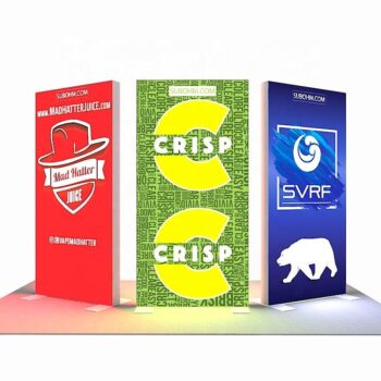 Promotional advertising equipment trade show exhibition stand modular led backlit lighting box stand