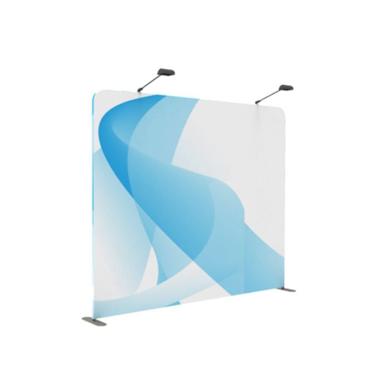 Lingtong custom printing 8ft 10ft straight tension fabric trade show tube display birthday party back drop stands