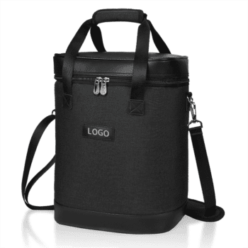Custom logo christmas wine gift 6 bottle carrier tote portable leak-proof insulated padded wine cooler bag for travel picnic