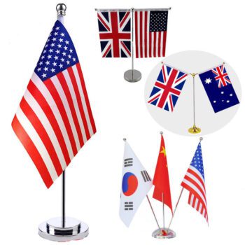 Mini office world flag table pole decoration countries custom desk flag