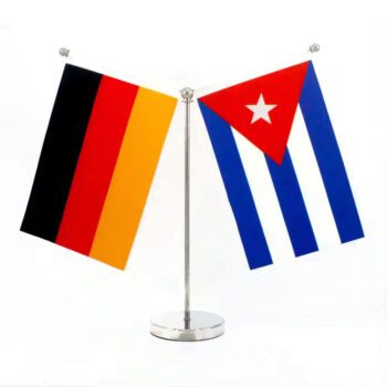 Customized waterproof professional corporate table flag stand with custom logo, desk flag, table flag size