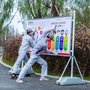 Sidewalk metal stainless steel advertising display sign board stand