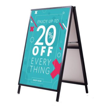 Double-sided outdoor signs a frame displays advertising sidewalk sign poster stand