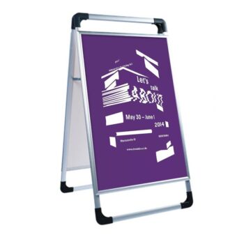 Acrylic cylinder free printing outside double sides advertising sales standing poster a frame