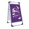 Acrylic cylinder free printing outside double sides advertising sales standing poster a frame
