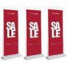 Custom outdoor hanging iron frame door shape banner stand - promotion