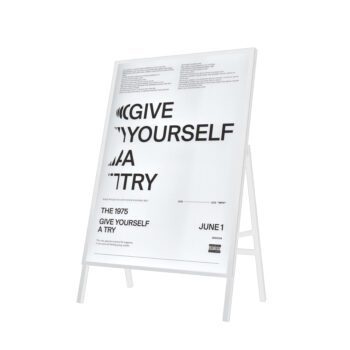 Tempering glass poster light box stand menu outdoor billboard display rack vertical floor type poster rack led light box