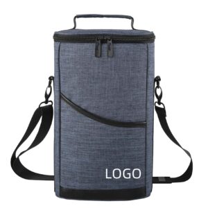 Christmas day gift wine lover insulated portable padded wine bag leakproof 2 bottle wine tote carrier