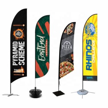 Wholesale customized beach feather flags banner promotion wind flying outdoor indoor decorative advertising custom feather flags