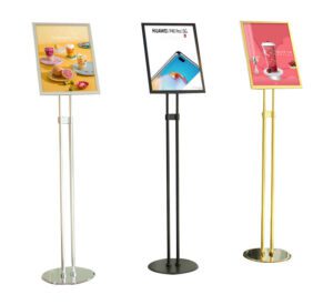 Wholesale menu stand a3 poster display floor stand a4 adjustable paper holder