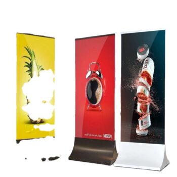 Wholesale multifunctional customization poster display rack advertising floor stand