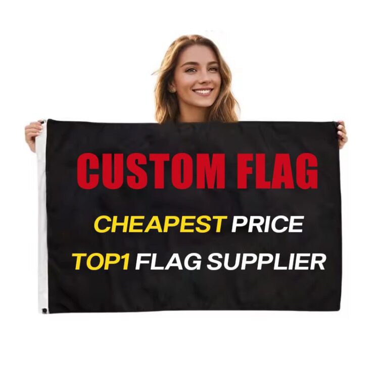 Flagnshow 90x150 cm waterproof polyester custom logo promotional cheapest price flags