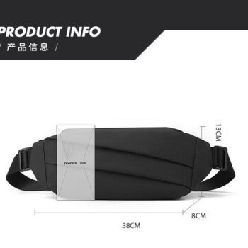 Classic unisex custom logo waterproof outdoor men's mobile phone waist bags fanny pack pouch sport belt bag