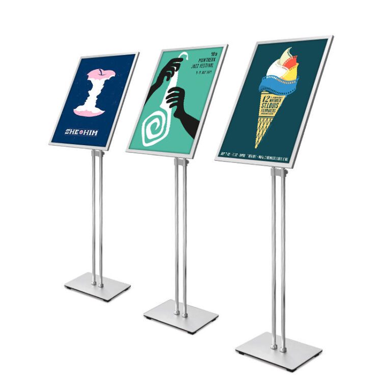 Wholesale menu stand a3 poster display floor stand a4 adjustable paper holder